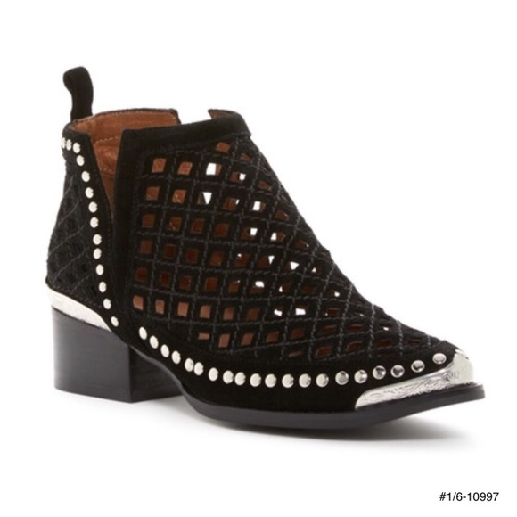 JEFFREY CAMPBELL TAGALONG DIAMOND CUTOUT BOOTIE - Picture 1 of 5